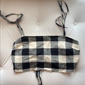 Blue Blush Tops - Black and white plaid cropped top. Blue Blush Tops - Black and white plaid cropped top.